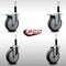 Service Caster 5'' SS Thermoplastic Rubber Swivel 3/4'' Expanding Stem Caster Set 2 Total Lock Brakes, 4PK SCC-SSEXTTL20S514-TPRB-2-S-2-34 - alternate 4